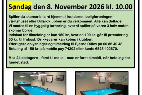 SKOMAR Sonntag im Billardklub Maribo