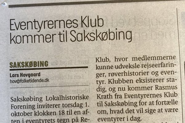 Eventyrlig aften med Rasmus Krath fra Eventyrernes Klub