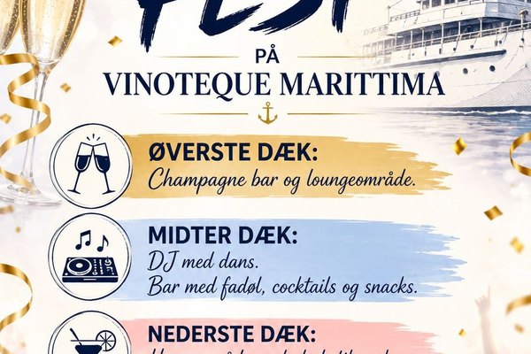 30+ fest på Vinoteque Marittima